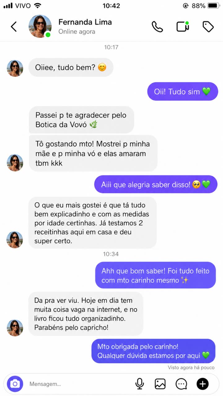 Mensagem de Fernanda Lima: Mostrei pra minha mae e pra minha vo, elas amaram tambem